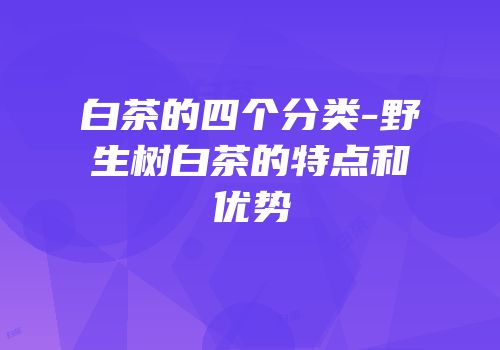 白茶的四个分类-野生树白茶的特点和优势