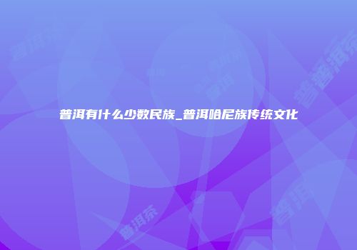普洱有什么少数民族_普洱哈尼族传统文化