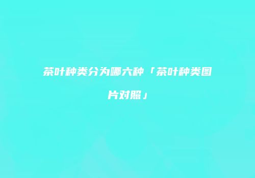 茶叶种类分为哪六种「茶叶种类图片对照」