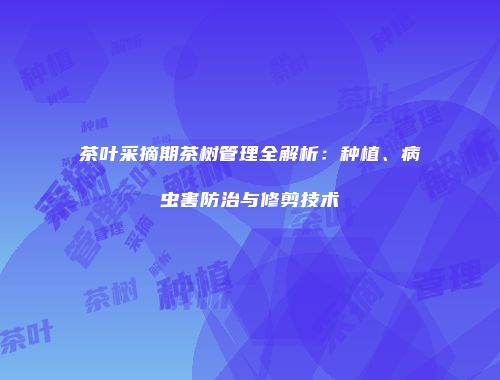 茶叶采摘期茶树管理全解析：种植、病虫害防治与修剪技术