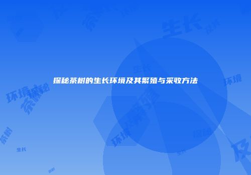探秘茶树的生长环境及其繁殖与采收方法