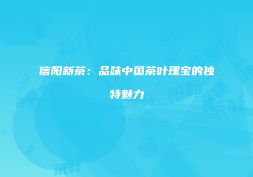 信阳新茶：品味中国茶叶瑰宝的独特魅力