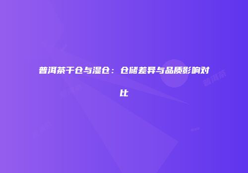 普洱茶干仓与湿仓：仓储差异与品质影响对比