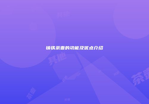 铸铁茶壶的功能及优点介绍
