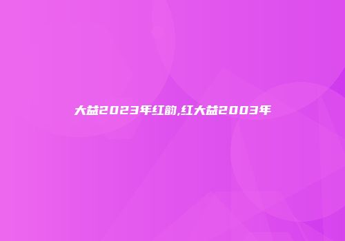 大益2023年红韵,红大益2003年