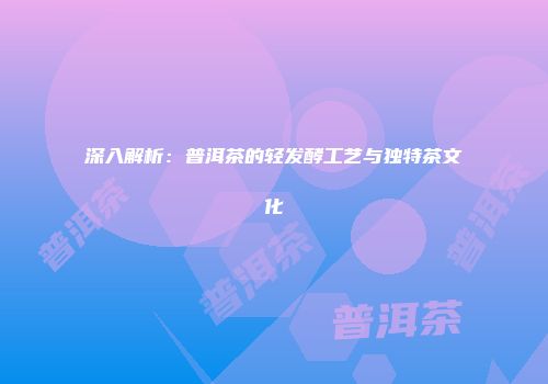 深入解析：普洱茶的轻发酵工艺与独特茶文化