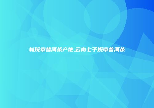 新班章普洱茶产地,云南七子班章普洱茶