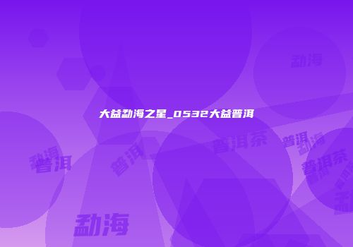 大益勐海之星_0532大益普洱