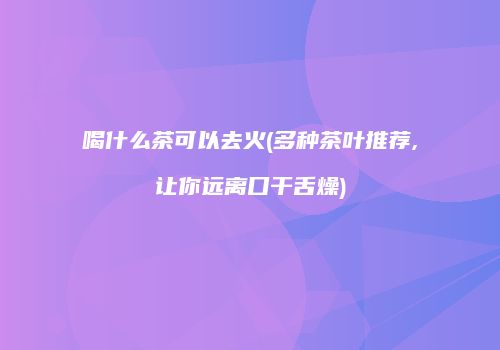 喝什么茶可以去火(多种茶叶推荐,让你远离口干舌燥)