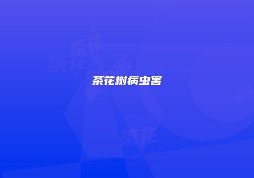 茶花树病虫害