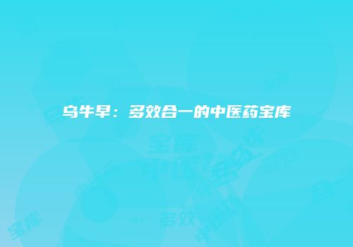 乌牛早：多效合一的中医药宝库