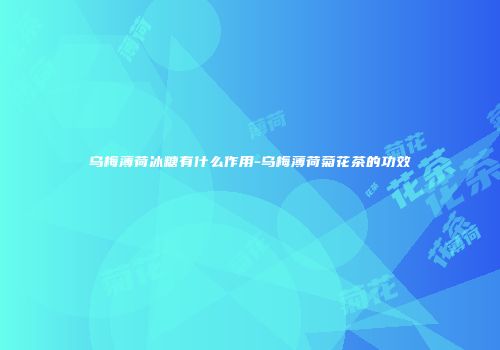 乌梅薄荷冰糖有什么作用-乌梅薄荷菊花茶的功效