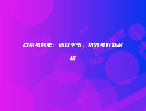 白茶与减肥：适宜季节、功效与好处解析