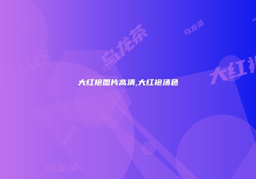 大红袍图片高清,大红袍汤色