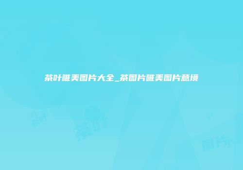 茶叶唯美图片大全_茶图片唯美图片意境