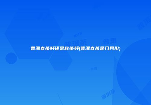 普洱春茶好还是秋茶好(普洱春茶是几月份)