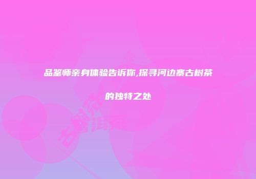 品鉴师亲身体验告诉你,探寻河边寨古树茶的独特之处
