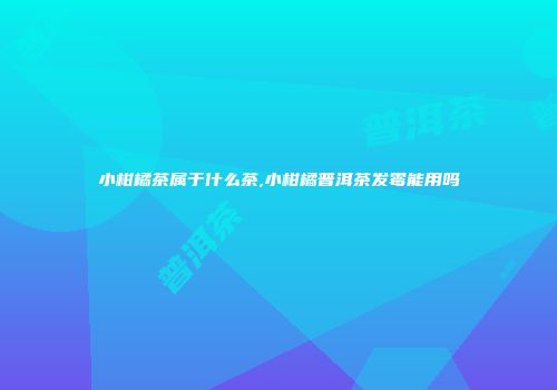 小柑橘茶属于什么茶,小柑橘普洱茶发霉能用吗