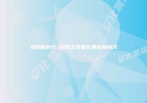 引领新时代_引领正宗安化黑茶新时代