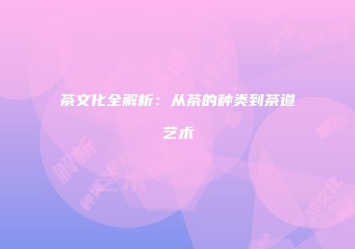 茶文化全解析：从茶的种类到茶道艺术