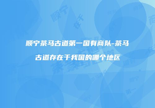 顺宁茶马古道第一国有商队-茶马古道存在于我国的哪个地区