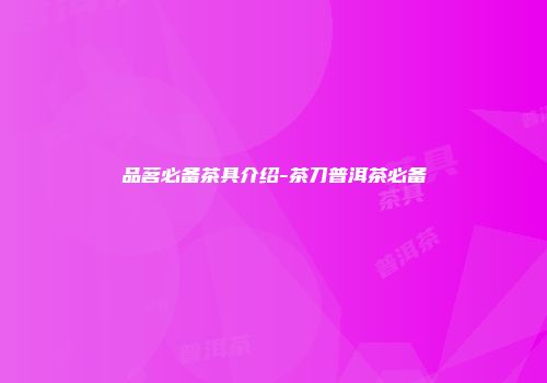 品茗必备茶具介绍-茶刀普洱茶必备