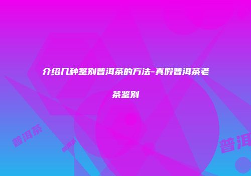 介绍几种鉴别普洱茶的方法-真假普洱茶老茶鉴别