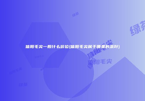 信阳毛尖一般什么价位(信阳毛尖属于哪里的茶叶)