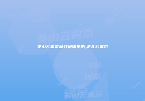 英山云雾茶最好是哪里的,湖北云雾茶