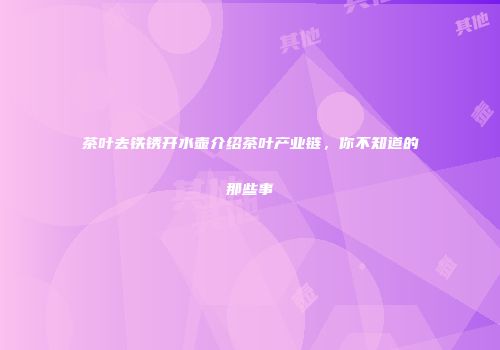 茶叶去铁锈开水壶介绍茶叶产业链，你不知道的那些事