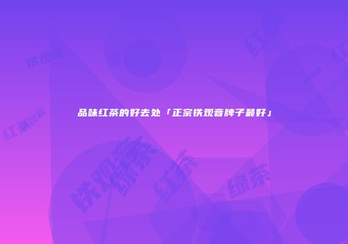 品味红茶的好去处「正宗铁观音牌子最好」