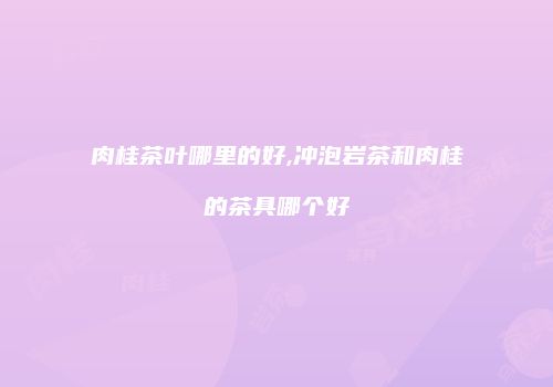 肉桂茶叶哪里的好,冲泡岩茶和肉桂的茶具哪个好