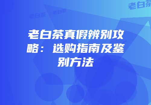 老白茶真假辨别攻略：选购指南及鉴别方法