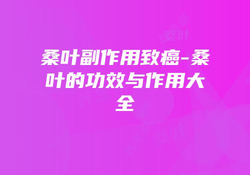 桑叶副作用致癌-桑叶的功效与作用大全