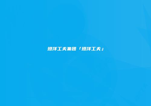 坦洋工夫集团「坦洋工夫」