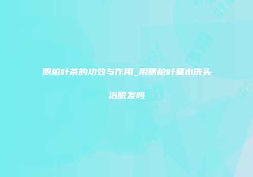 侧柏叶茶的功效与作用_用侧柏叶煮水洗头治脱发吗
