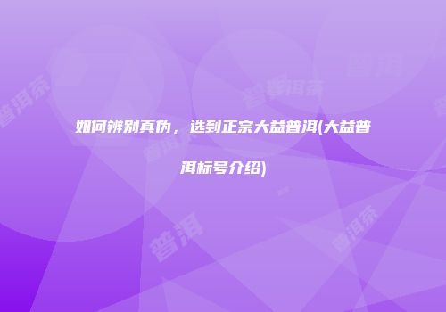 如何辨别真伪，选到正宗大益普洱(大益普洱标号介绍)