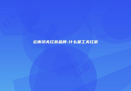 云南功夫红茶品牌-什么是工夫红茶
