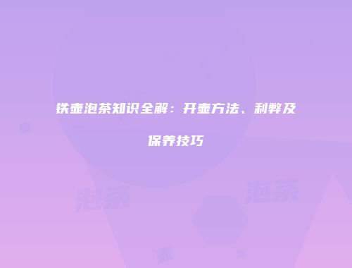 铁壶泡茶知识全解：开壶方法、利弊及保养技巧