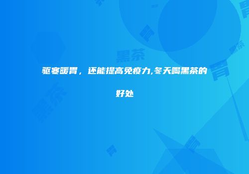 驱寒暖胃，还能提高免疫力,冬天喝黑茶的好处