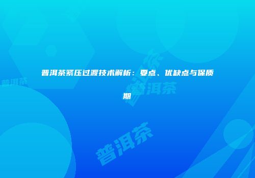 普洱茶紧压过渡技术解析：要点、优缺点与保质期