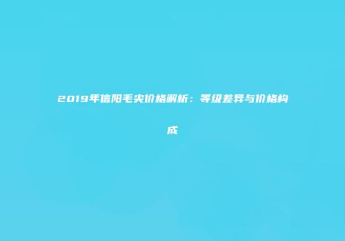 2019年信阳毛尖价格解析：等级差异与价格构成