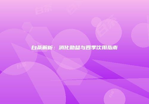 白茶解析：消化助益与四季饮用指南