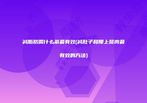 减脂肪喝什么茶最有效(减肚子和腰上赘肉最有效的方法)