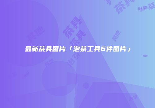 最新茶具图片「泡茶工具6件图片」