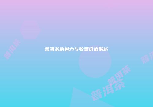 普洱茶的魅力与收藏价值解析