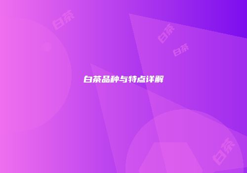 白茶品种与特点详解