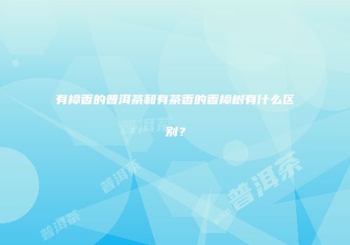 有樟香的普洱茶和有茶香的香樟树有什么区别？