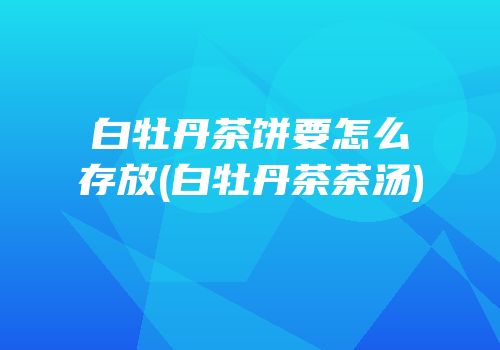 白牡丹茶饼要怎么存放(白牡丹茶茶汤)