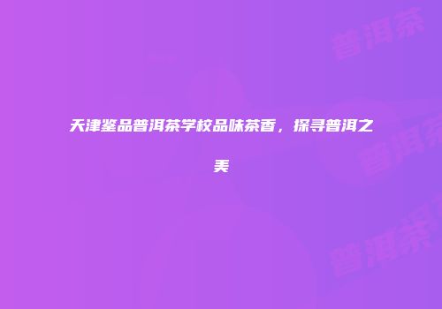 天津鉴品普洱茶学校品味茶香，探寻普洱之美